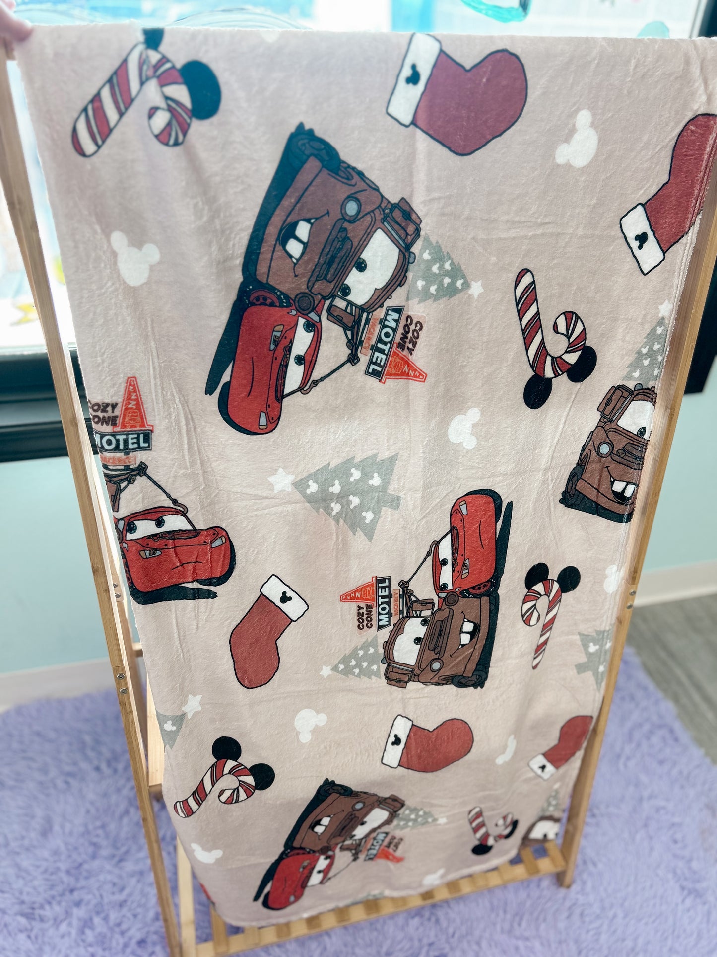 CARS CHRISTMAS Cozy Plush Blanket **PREORDER**