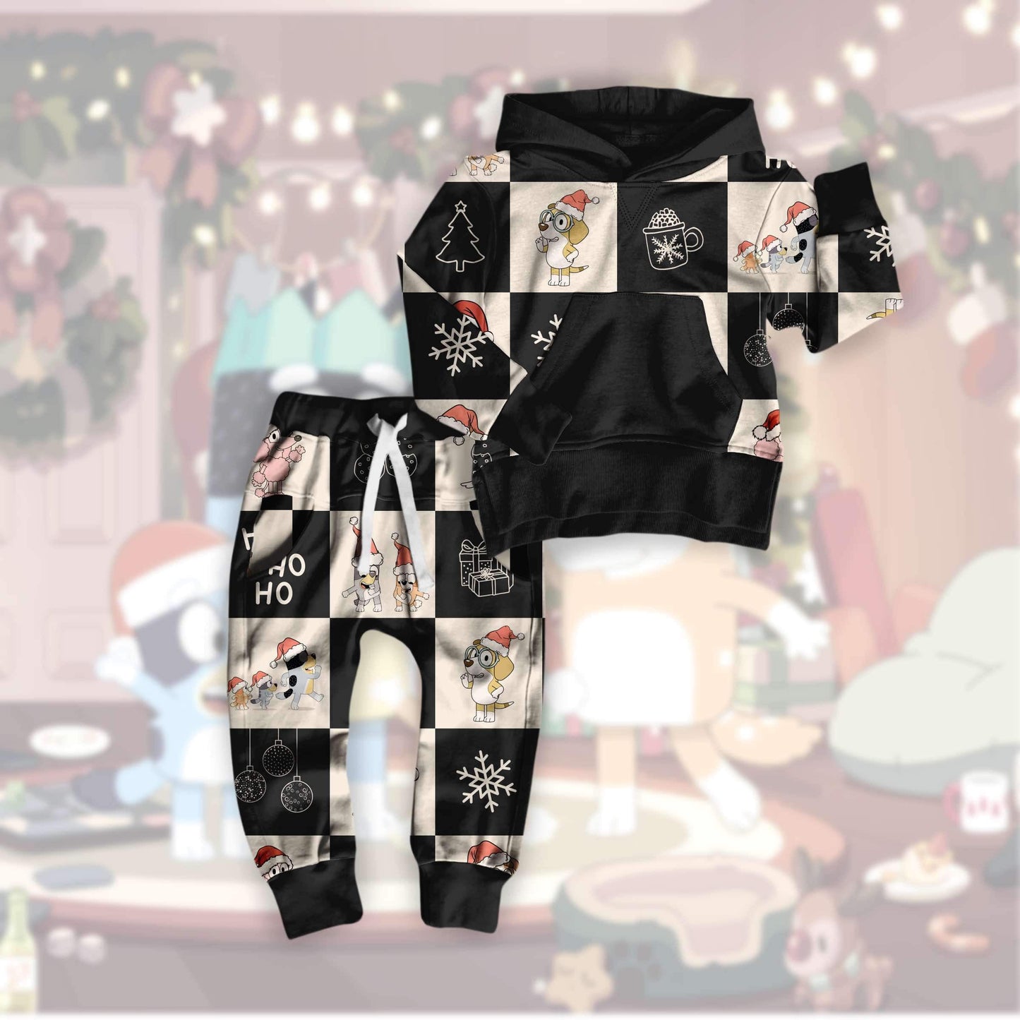 CHECKERED DOG HOLIDAY Lounge Sets **PREORDER**