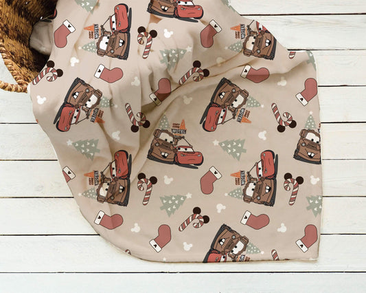 CARS CHRISTMAS Cozy Plush Blanket **PREORDER**